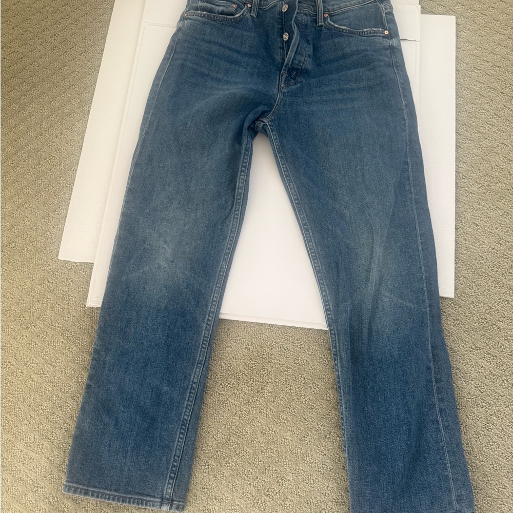 MOTHER Classic Indigo Straight Leg Jeans